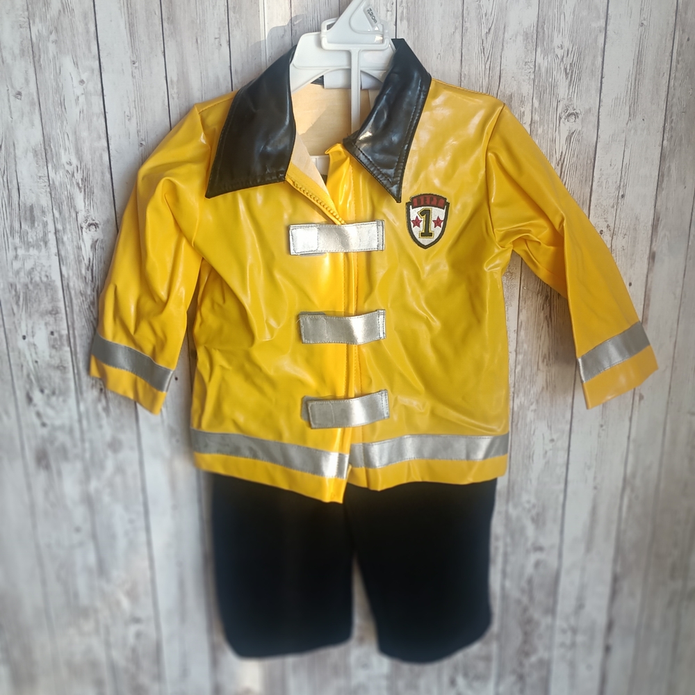 Yellow Firefighter Kids Costume